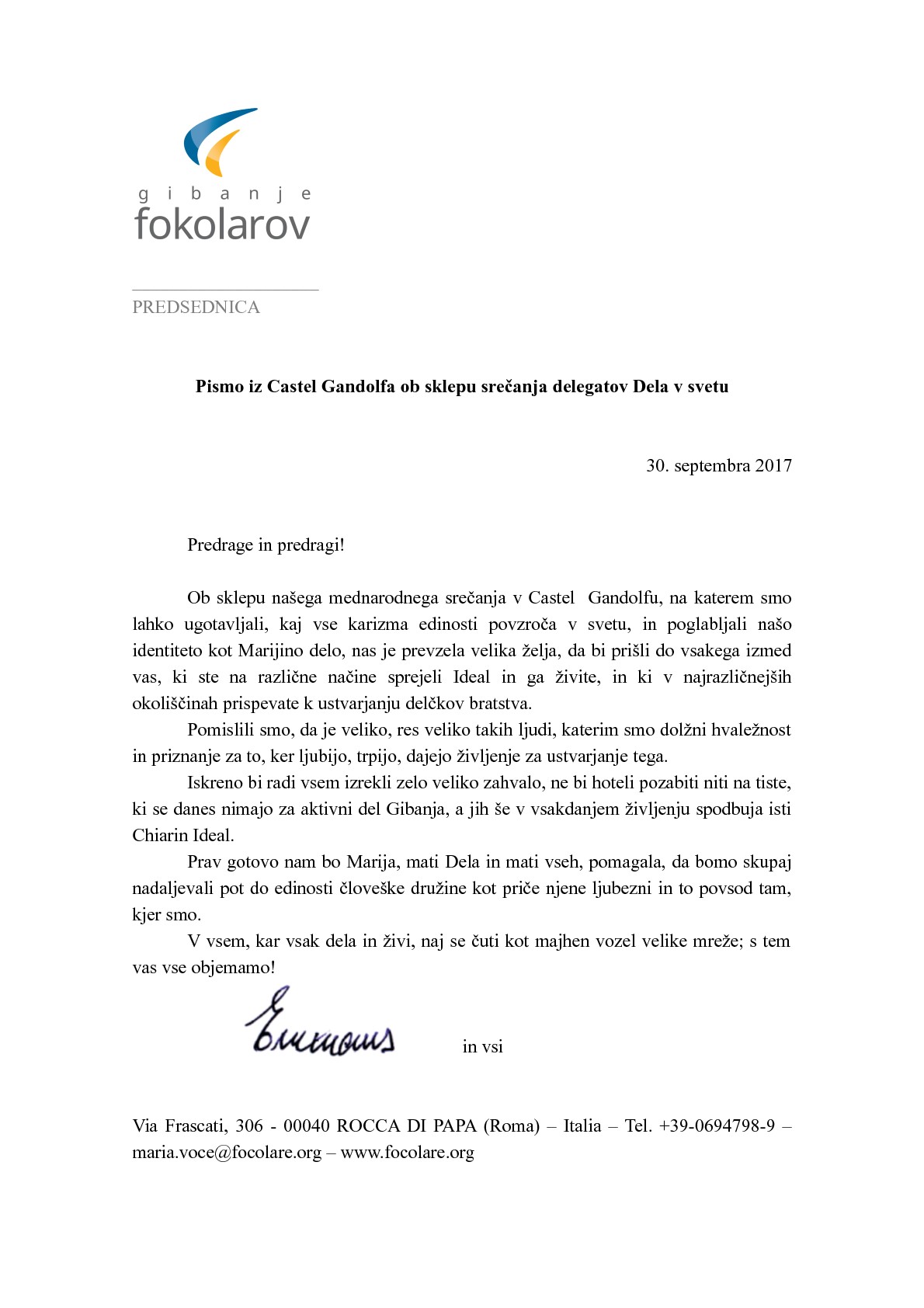 UTR-SI-20170930-Emmaus iz Castelgandolfa vsem-001-001